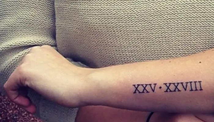 tatuajes de fecha en número romano