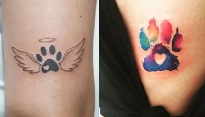 tatuajes huellas de perro