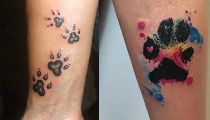 tatuajes huellas de perro