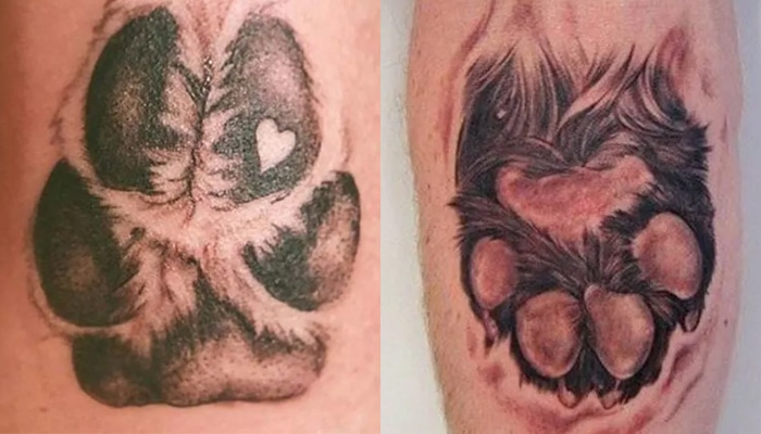 tatuajes huellas de perro
