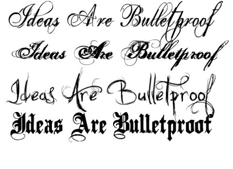 Estilos de letras para tatuajes