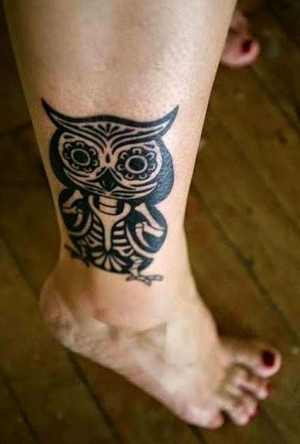 Tatuaje polinesio buho