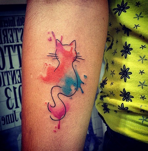 Diseño gato colores