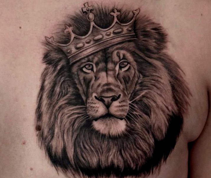Tattoos de leones con corona