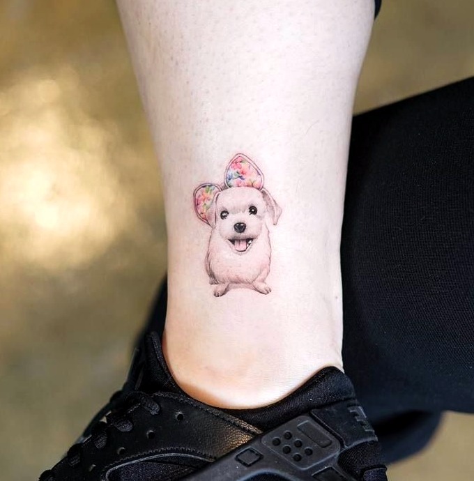 Diseño silueta perro pequeño