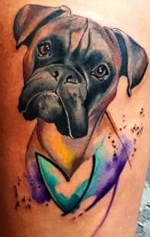Diseño tatuaje boxer
