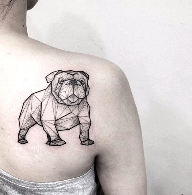 Bulldog francés tatuaje