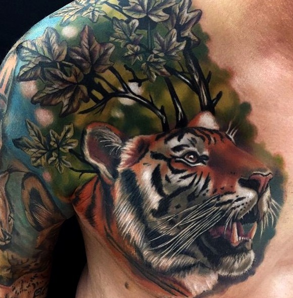 Diseño tigre realista