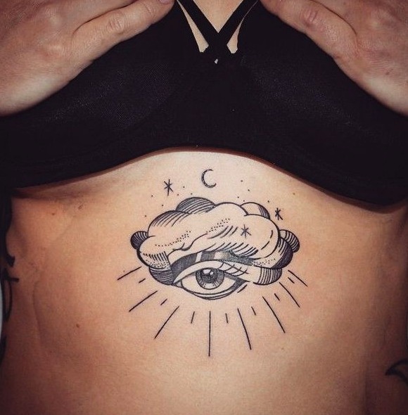 Tattoos underboob flores