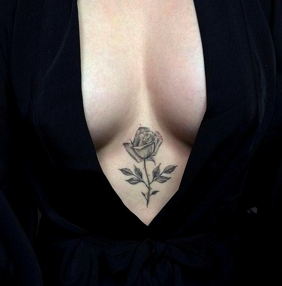 Tattoos underboob mandala
