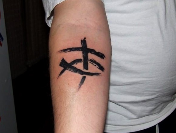 Símbolo Ichthys tatuaje
