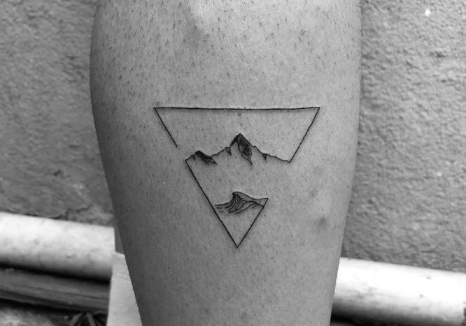 tatuaje minimalista naturaleza