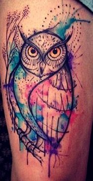 Diseño buho manchas color
