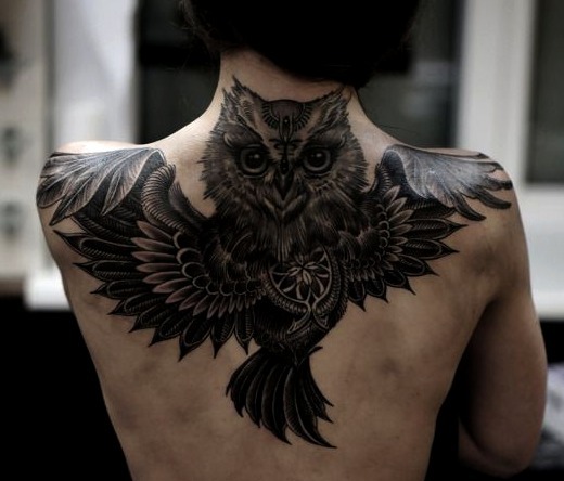 Tattoo buho vuelo