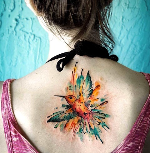 Diseño de colibrí artístico