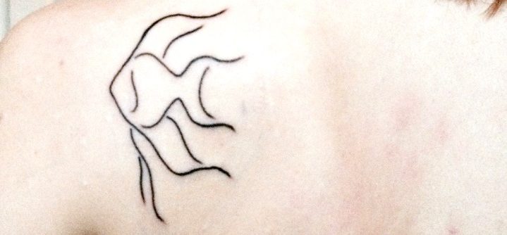 Tatuajes de la silueta de un pez