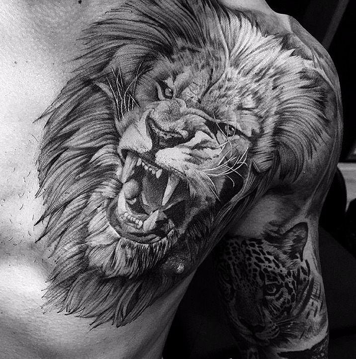 Tatuajes de leones para hombres