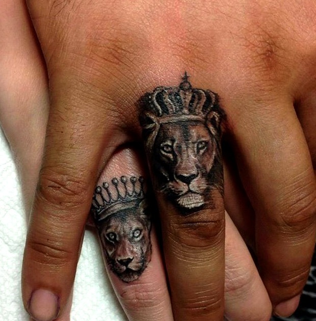 Tatuajes de leones para parejas