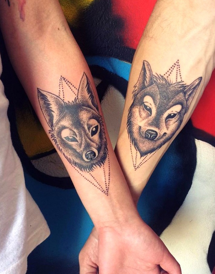 Tattoo lobos amor
