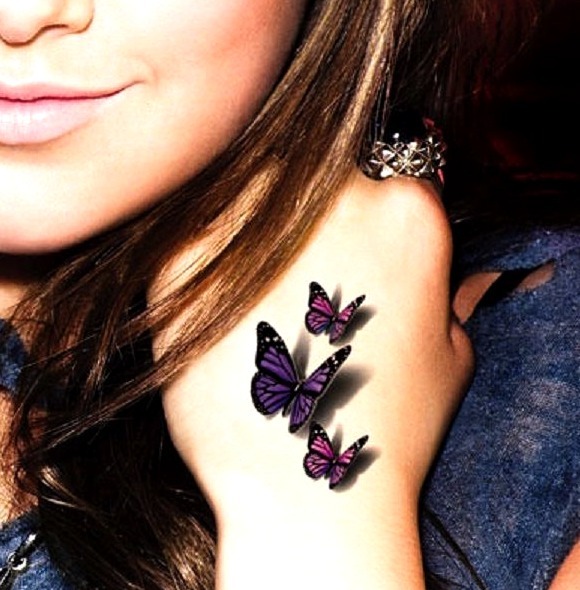 Diseño mariposa tridimensional