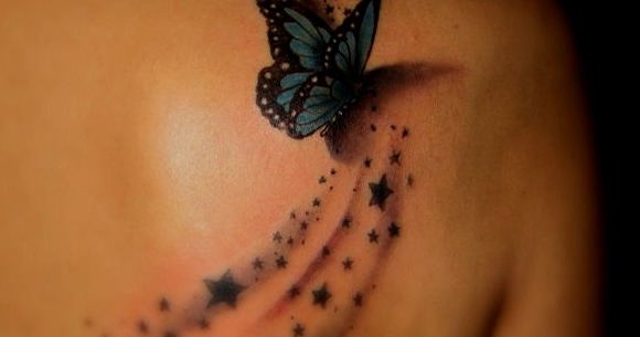 Tatuaje mariposa sombra