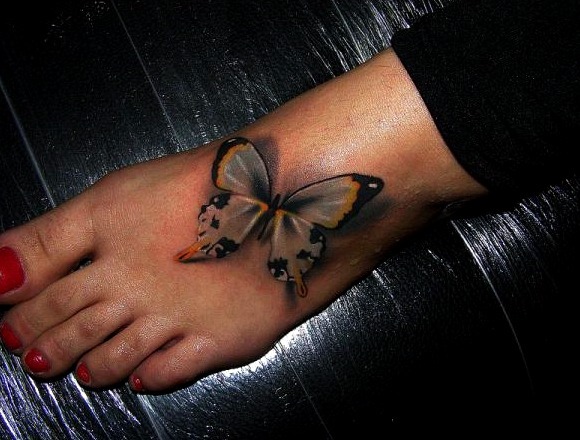 Diseño mariposa tobillo