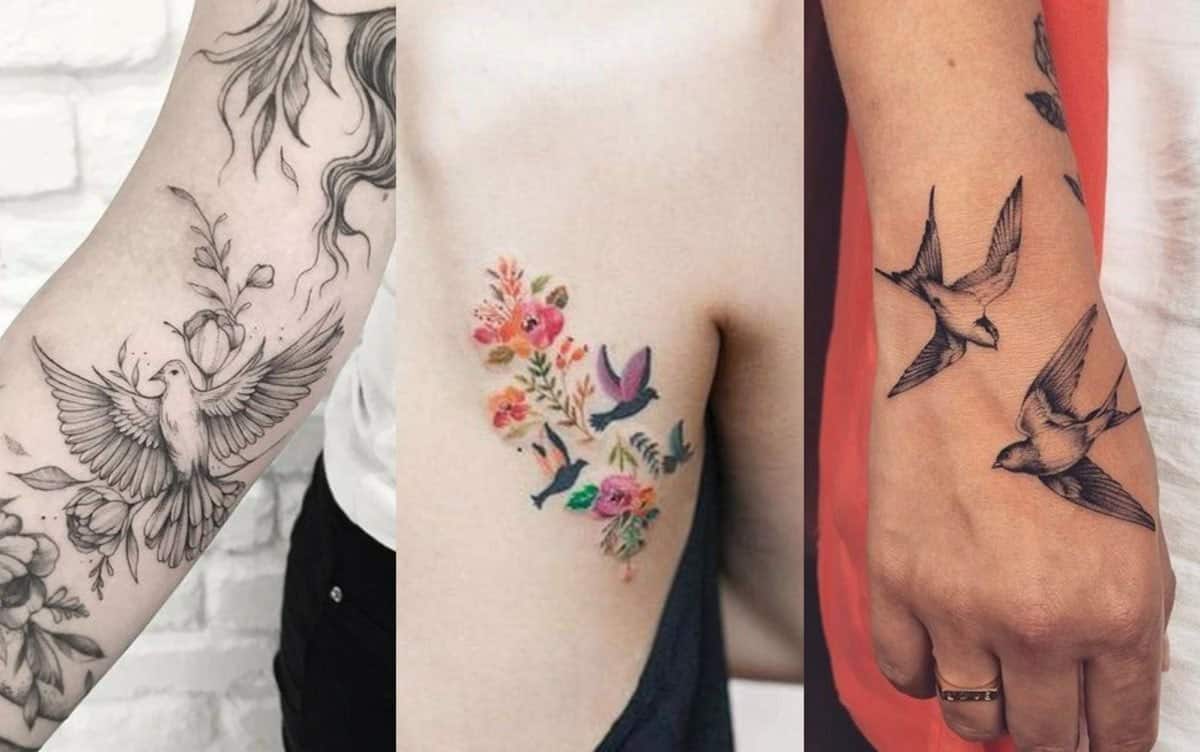 tatuajes de pájaros hermanas