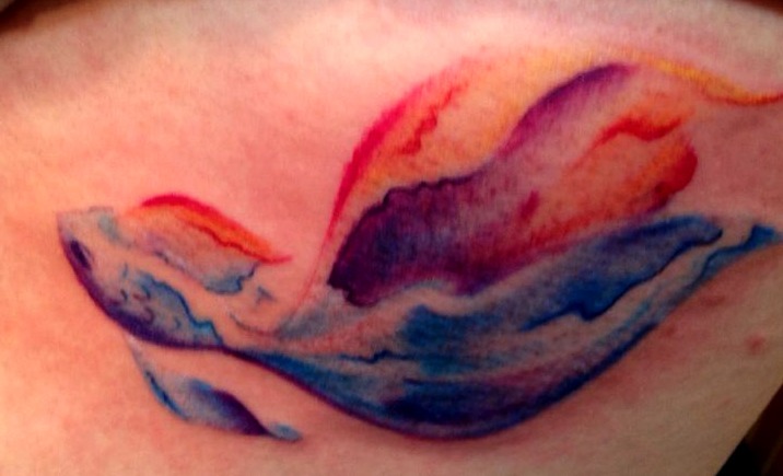 Tatuaje artístico de peces