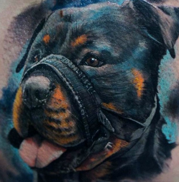 Diseño rottweiler realista
