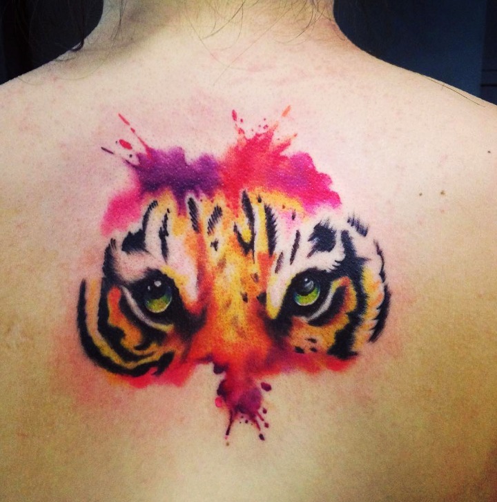 Diseño tigre watercolor