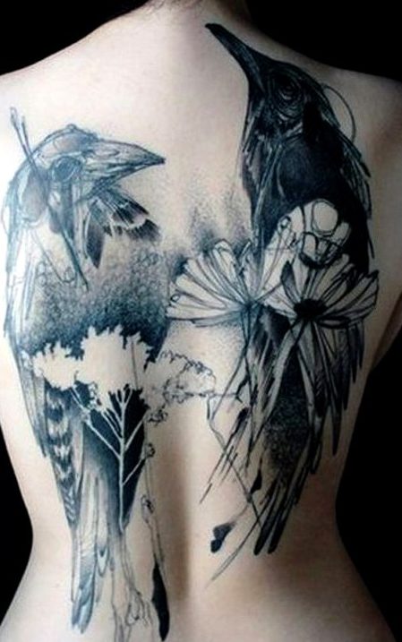Tatuaje espalda flor de loto