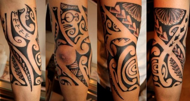 Diseño mandala maorí codo