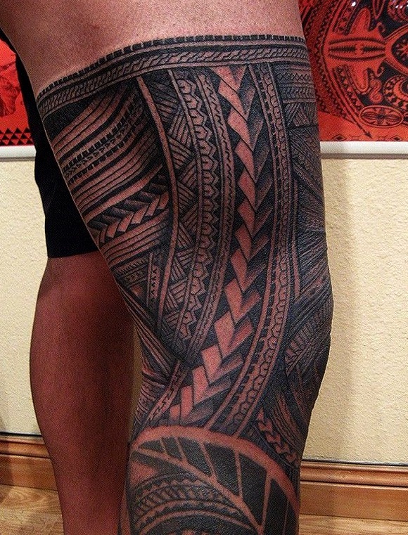 Tattoo maorí espinilla
