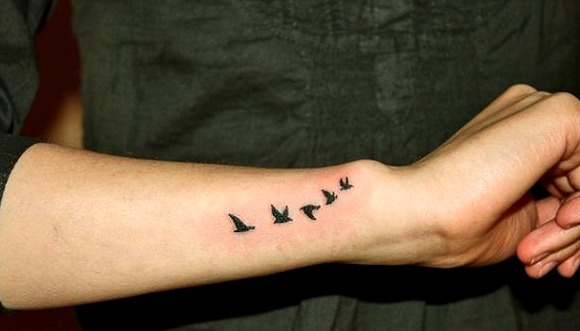 Tatuaje aves volando