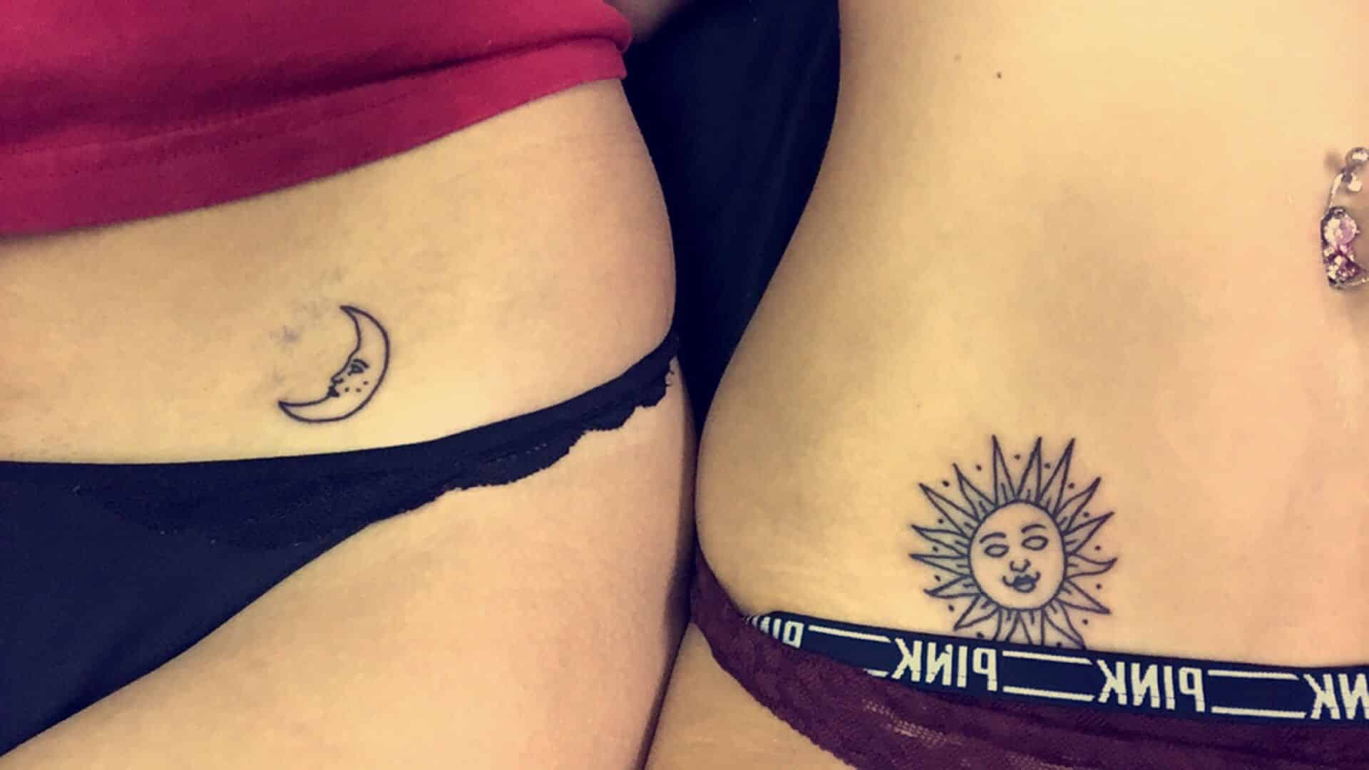 tatuajes sol y luna hermanas